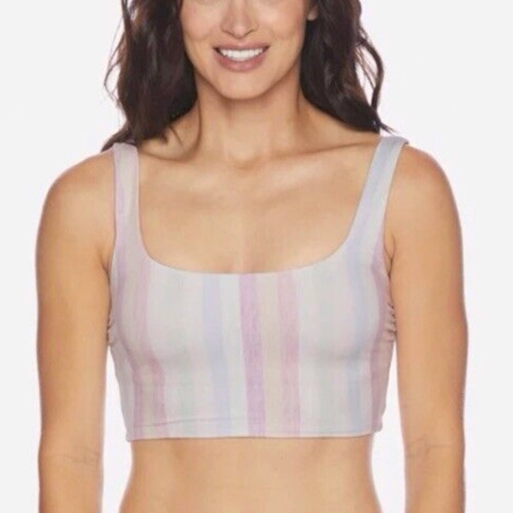 Splendid Pastel Striped Bikini Tank Small